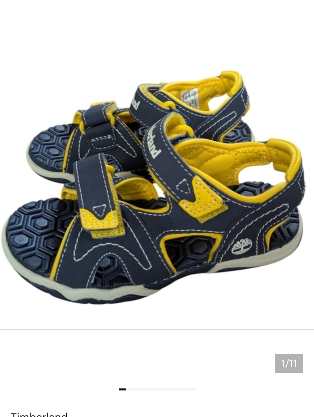 Timberland Navy and Yellow Kids' Sport Sandals